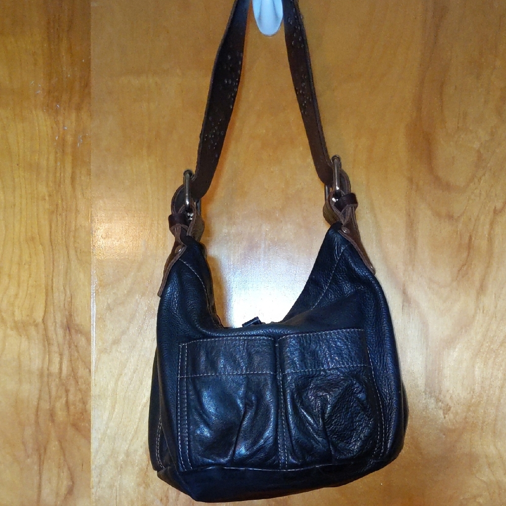 Tylie Malibu Black Hobo Bag with Soft Leather and Pleated Design